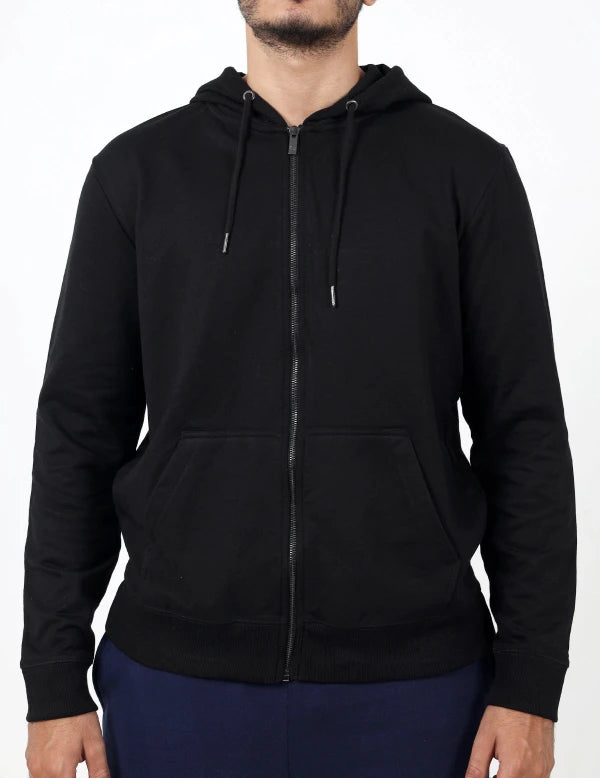 Men&#39;s Plain Fleece Zipper Hoodie