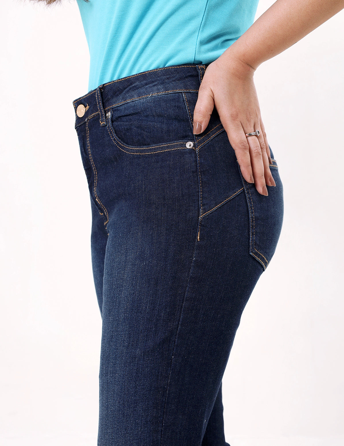 Blue Full Size Skinny Jeans with Pockets