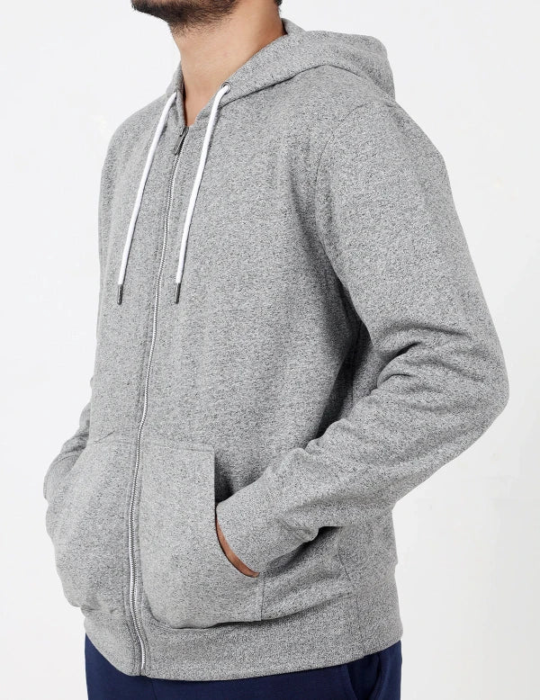 Men&#39;s Plain Fleece Zipper Hoodie