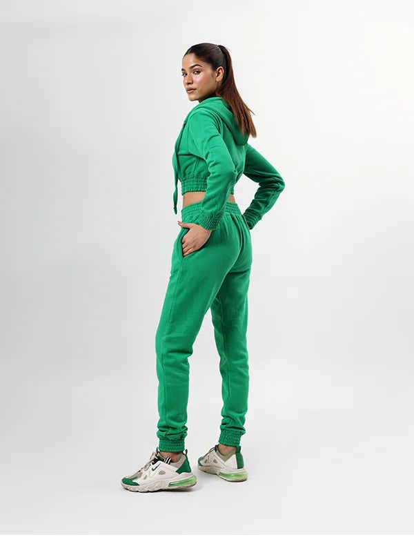 Women&#39;s Suit Zipper Casual Hoodie Waist Stretch Pants